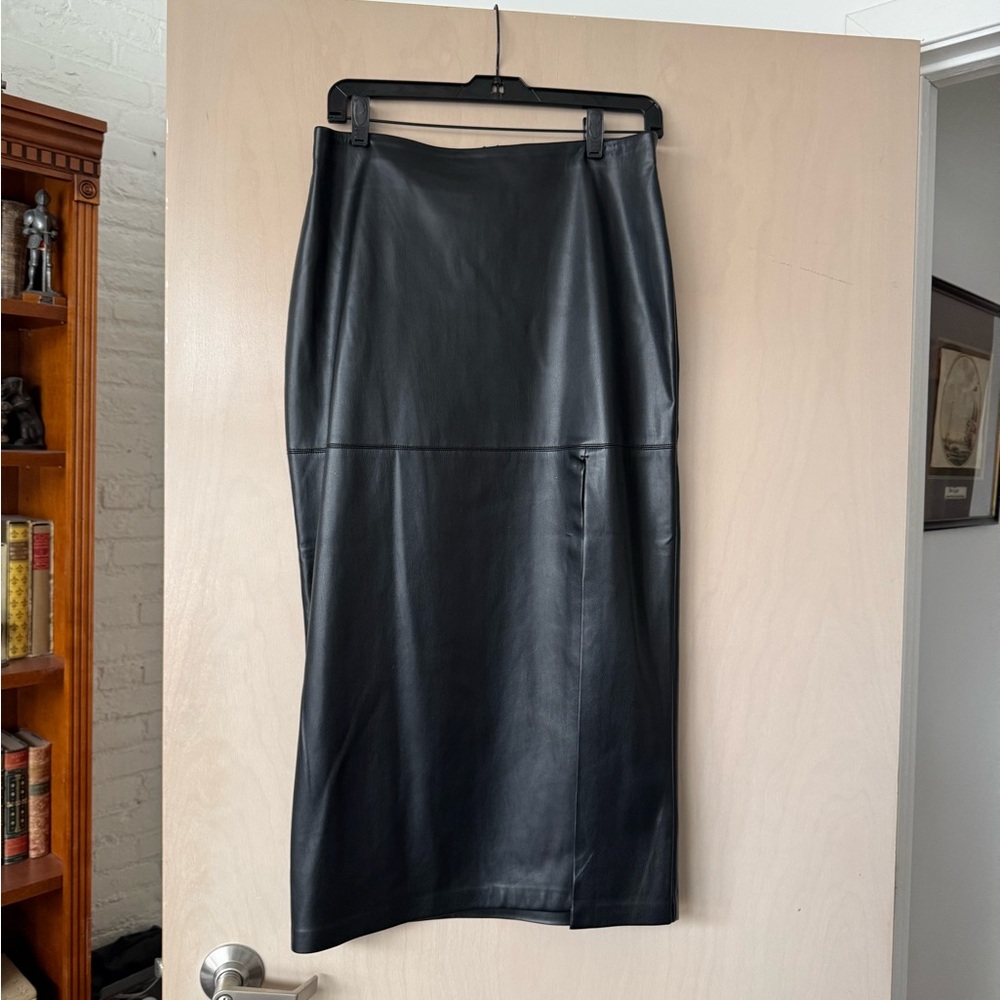 Z Supply Black Faux Leather Skirt